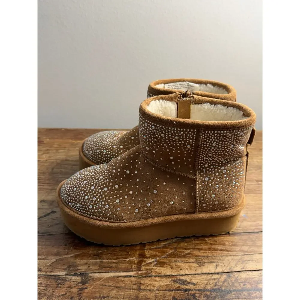 Madden NYC Girls Platfrom jeweled Boots size 1